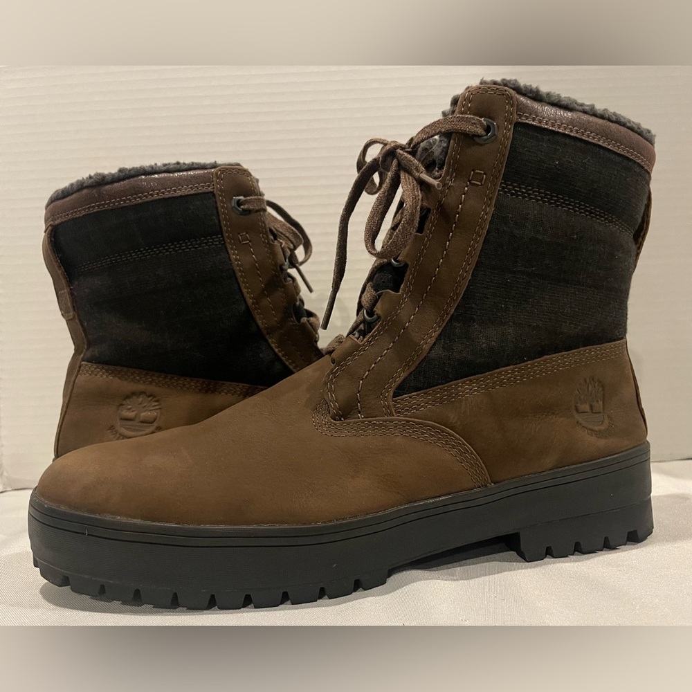 TIMBERLAND Spruce Mountain Men’s Dark Brown Waterproof Lace Up Boot Men’s 10 1/2